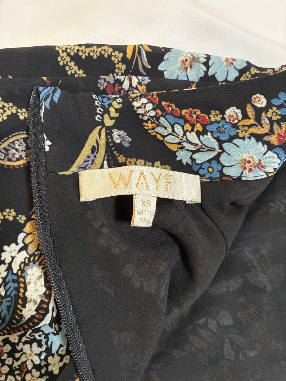Wayf Black Floral Maxi Skirt with Paisley Accents - Picture 4 of 6